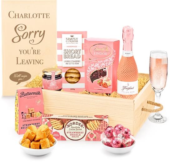 Retirement Personalised Ladies' Gift Box With Italian Sparkling Rosé